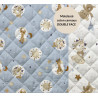 Printed Quilted Cotton BLINI / BLOUBI Baltic / Hazelnut